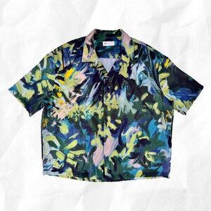 ZARA MEN ABSTRACT PRINT TEXTURED SHIRT